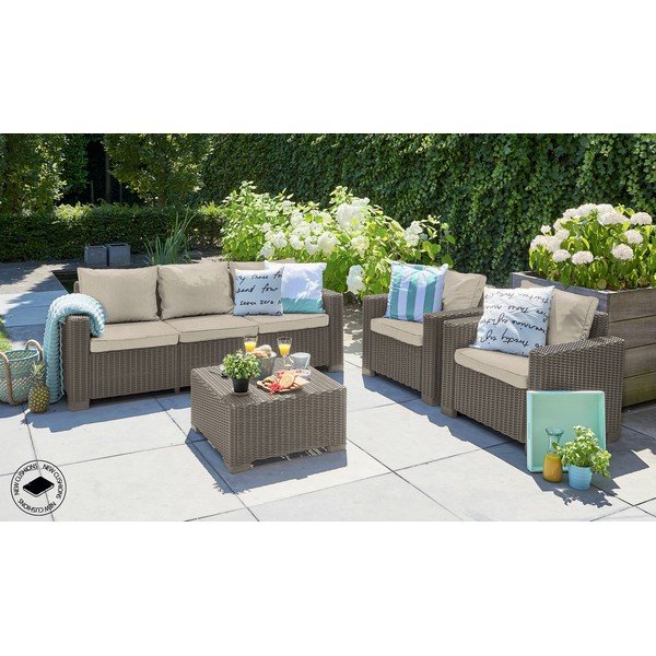 Set mobilier de grădină Keter California, maro-image-2