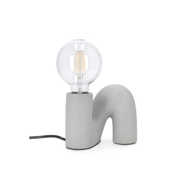 Veioză gri din ceramică cu abajur din sticlă (înălțime 12,5 cm) Jael – Yes Everyday