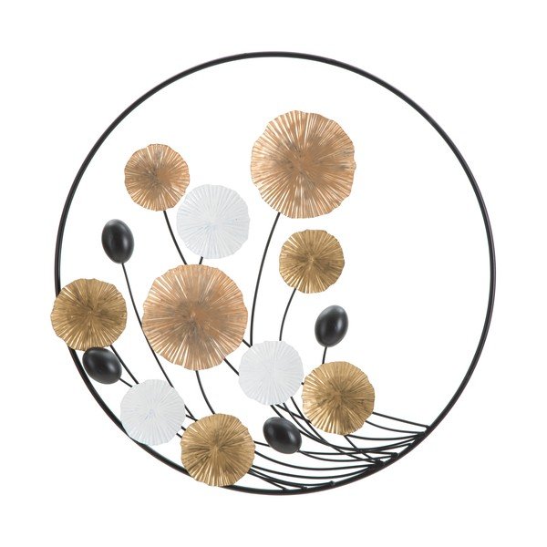 Decorațiune de perete Mauro Ferretti Dory, ø 59 cm, negru - auriu