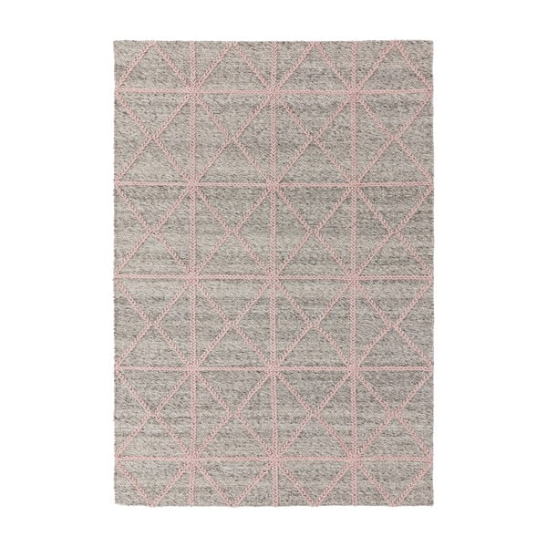 Covor Asiatic Carpets Prism, 160 x 230 cm, roz-gri