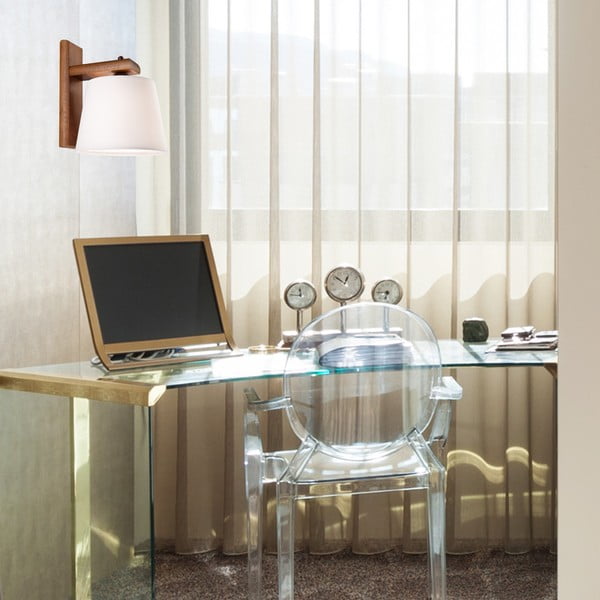 Aplică de perete maro închis ø 20 cm Aida – LAMKUR-image-3