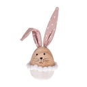Decorațiune din lemn pentru Paște Dakls Bunny, alb - roz