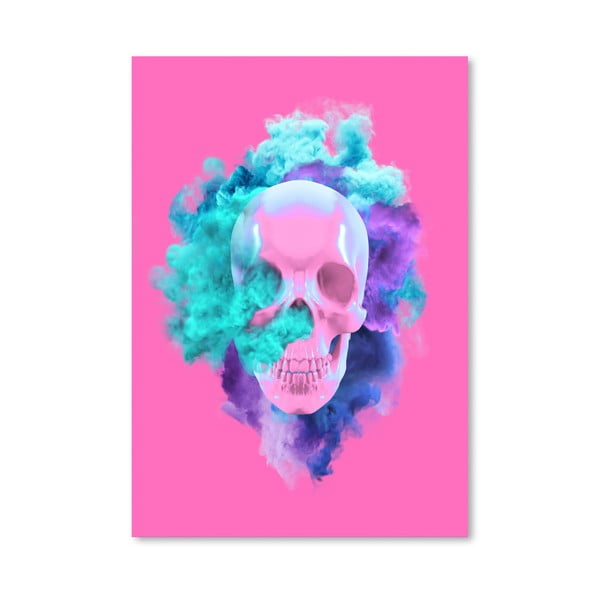 Poster Americanflat Pink Skull, 30 x 42 cm