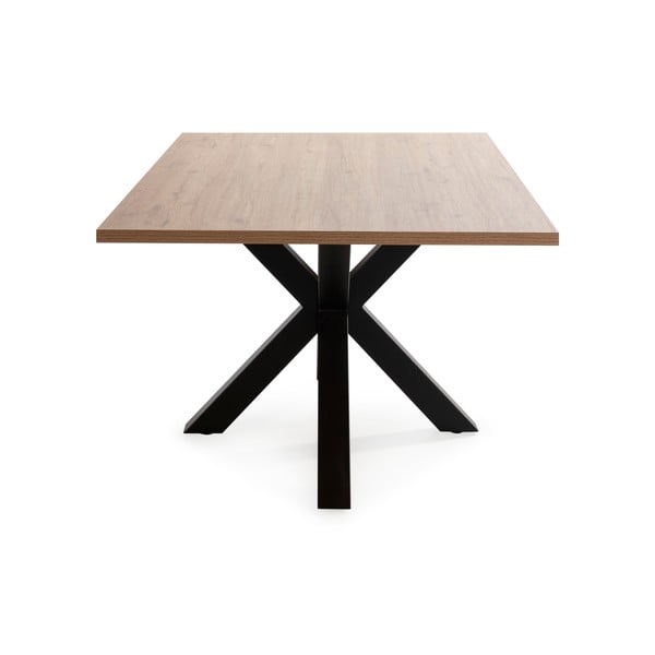 Masă de dining cu blat cu aspect de lemn de stejar 100x180 cm Comba – Marckeric-image-3