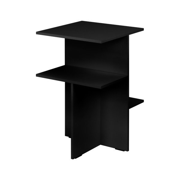 Noptieră neagră cu rafturi Atik – noo.ma-image-4