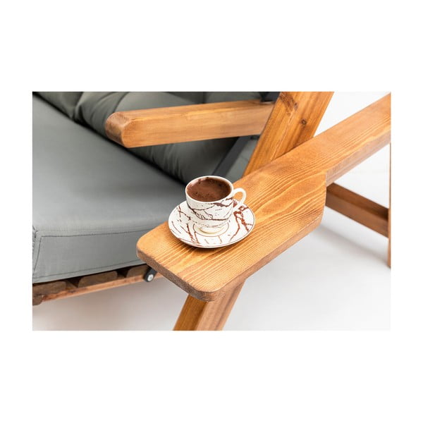 Balansoar de grădină gri/natural  din lemn  Galata – Floriane Garden-image-4