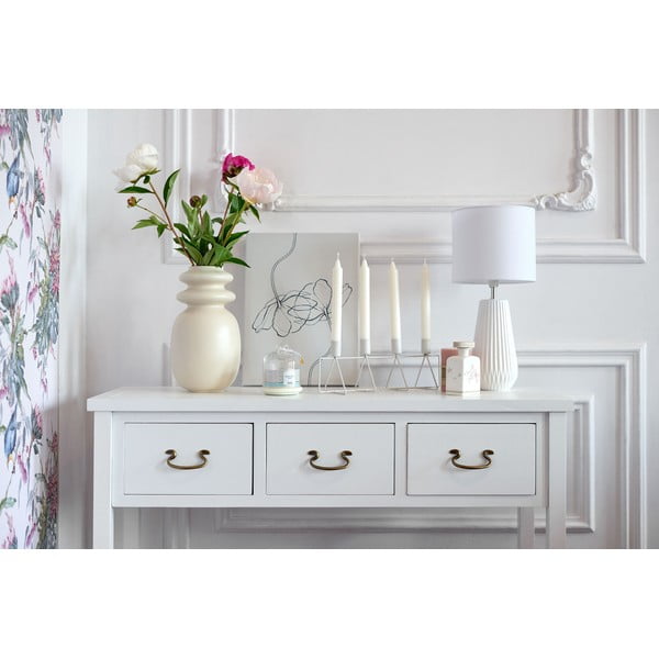 Sfeșnic pentru 4 lumânări PT LIVING, lungime 40 cm, alb-image-1