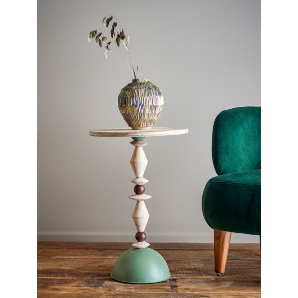 Măsuță auxiliară rotundă din lemn de brad ø 40 cm Mannelli – Bloomingville-image-1