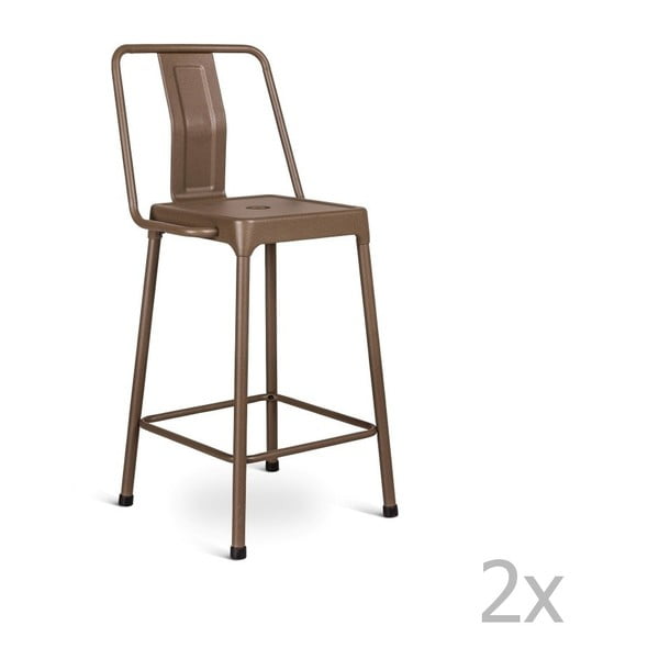 Set 2 scaune bar Design Twist Magoye, maro