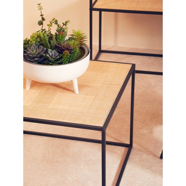 Măsuță de cafea în culoare naturală din ratan 60x60 cm Depok – Premier Housewares-image-2