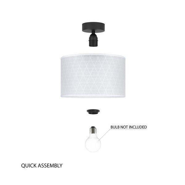 Plafonieră cu model triunghiular Sotto Luce Taiko, ⌀ 25 cm, alb-image-4