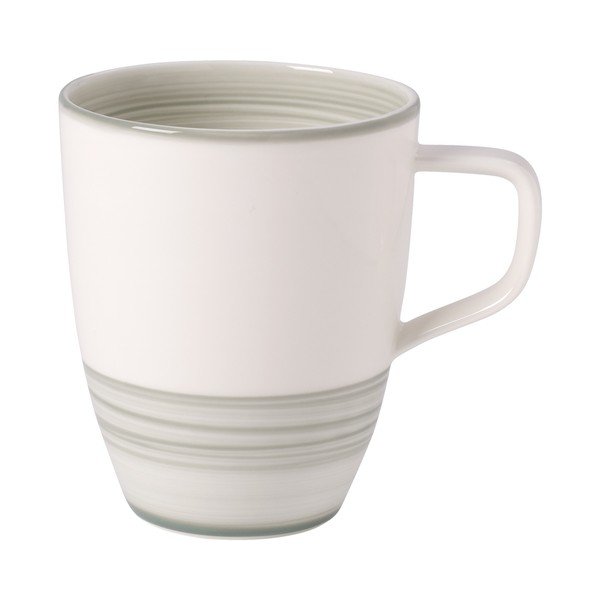 Cană din porțelan Villeroy & Boch Artesano Nature, 0,38 l, verde-alb