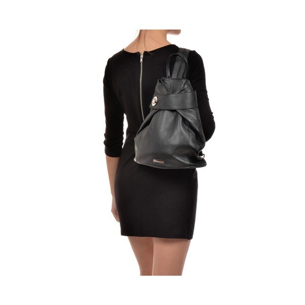 Ghiozdan din piele Anna Luchini Makna, negru-image-1