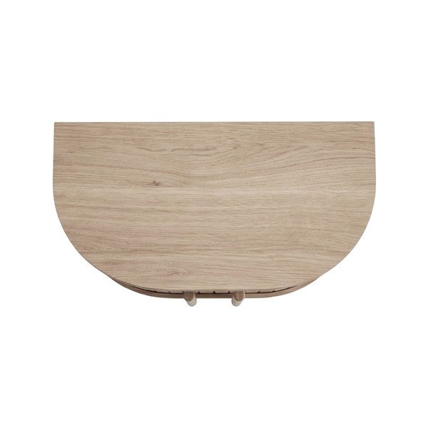 Noptieră în culoare naturală deschisă suspendată/cu rafturi cu aspect de lemn de stejar Meta – Unique Furniture-image-3