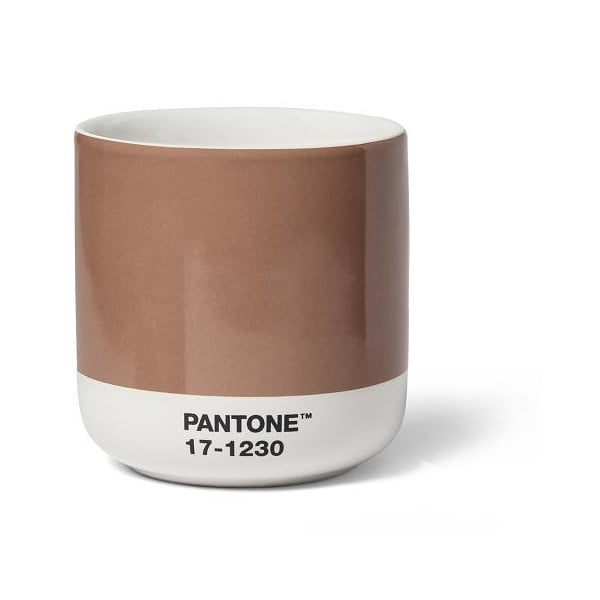 Cană maro deschis din ceramică 175 ml Cortado Mocha Mousse 17-1230 – Pantone