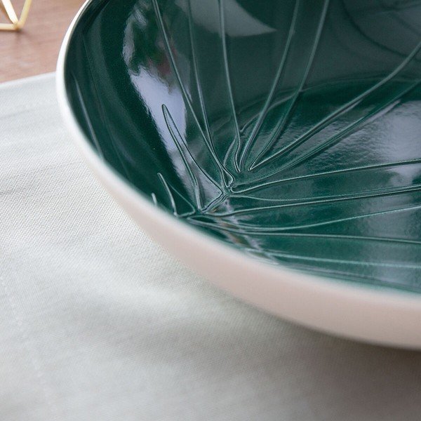 Bol din porțelan Villeroy & Boch Leaf, ⌀ 26 cm, alb-verde-image-4