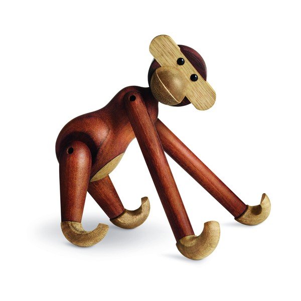 Statuetă din lemn masiv Kay Bojesen Denmark Monkey-image-2