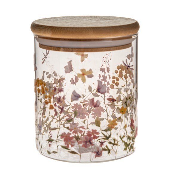 Recipient din sticlă pentru alimente Flowers – Dakls