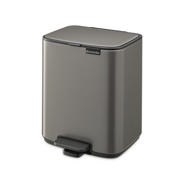 Coș de gunoi gri cu pedală din oțel 7 l Bo – Brabantia