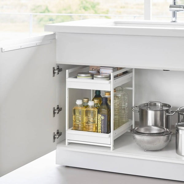 Raft suplimentar alb din metal 30x42 cm Tower – YAMAZAKI-image-1