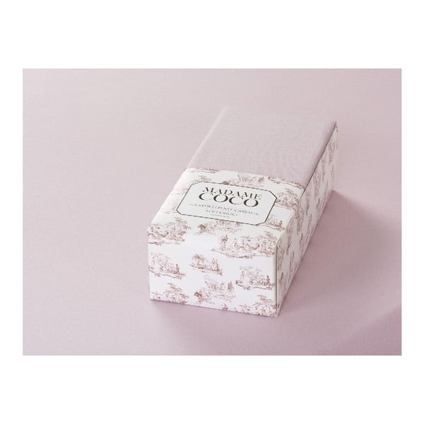 Cearșaf din bumbac cu elastic Madame Coco Basic, 100 x 200 cm, roz