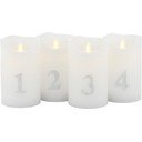 Decorațiune luminoasă de Crăciun 4 buc. (înălțime 13 cm) Sara – Sirius