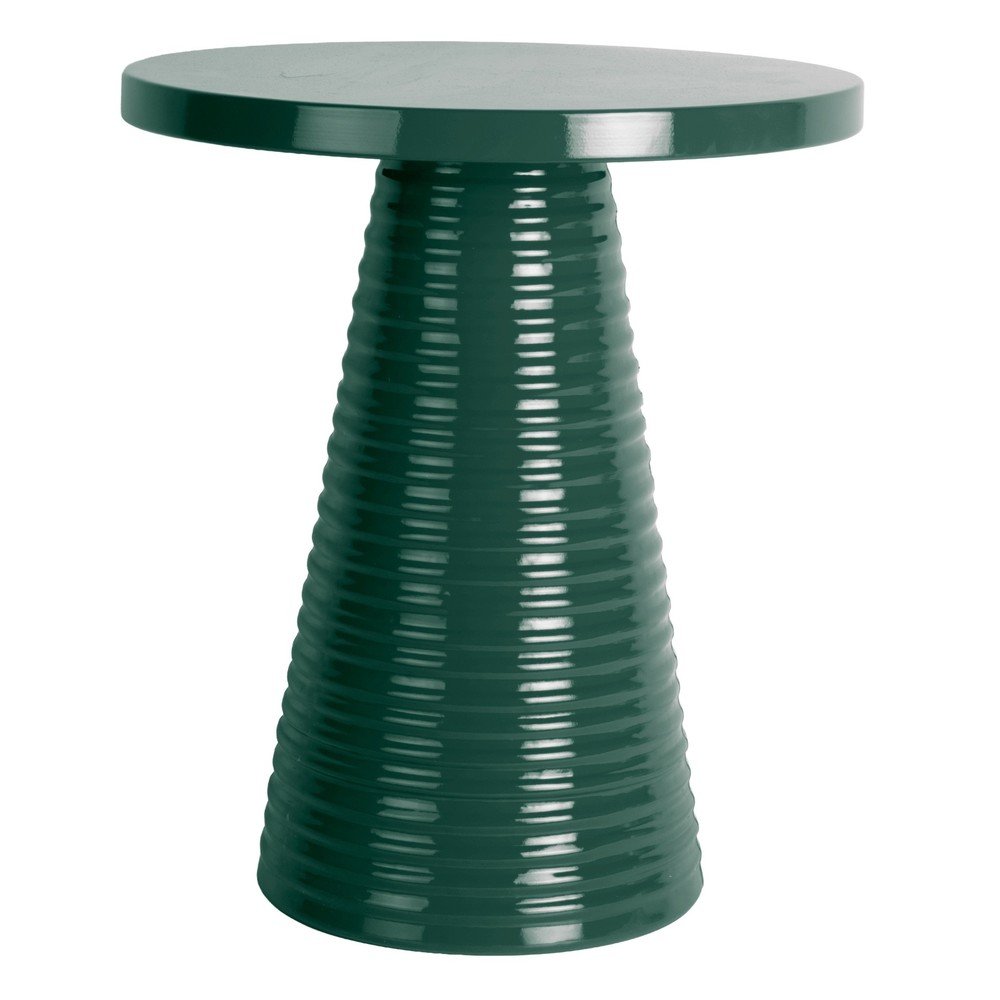Măsuță auxiliară rotundă din metal ø 40 cm Catania Ribbed – Leitmotiv