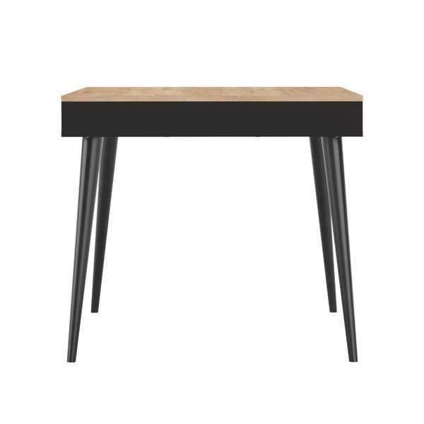 Măsuţă pentru cafea cu detalii din lemn de stejar TemaHome Horizon, negru-image-3