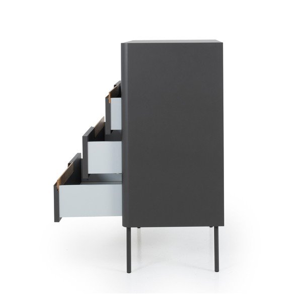 Comodă Tenzo Switch, 80 x 102 cm, gri antracit-image-4