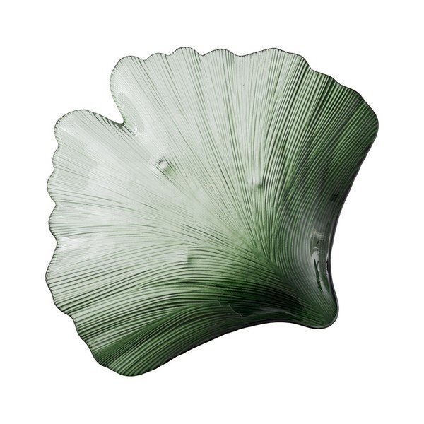 Tavă decorativă din sticlă 31x33 cm Gingko – Ixia