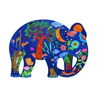 Puzzle cu 150 de piese pentru copii Djeco Elephant