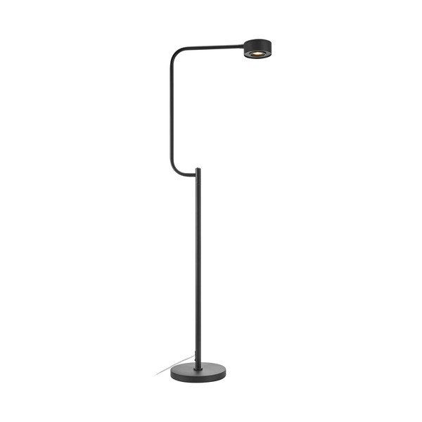 Lampadar negru LED cu intensitate reglabilă cu abajur din metal (înălțime 130 cm) Hugo – Markslöjd