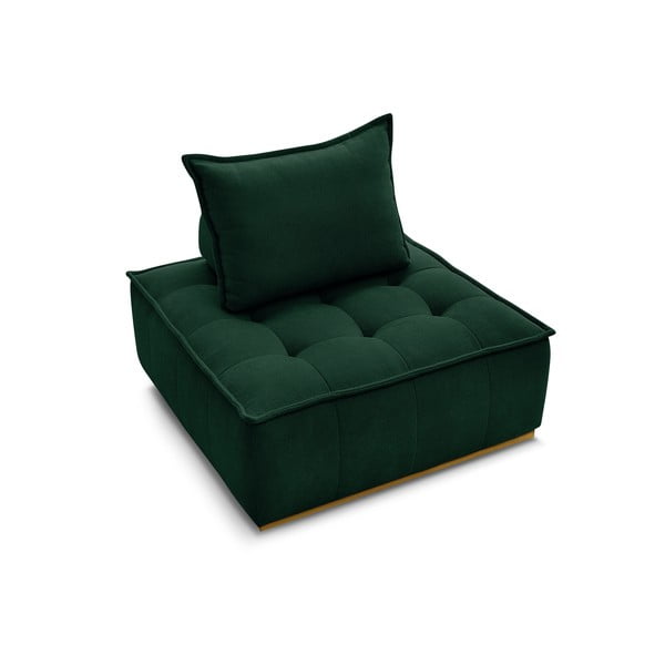 Fotoliu verde închis cu tapițerie din chenille Elisa – Bobochic Paris-image-4