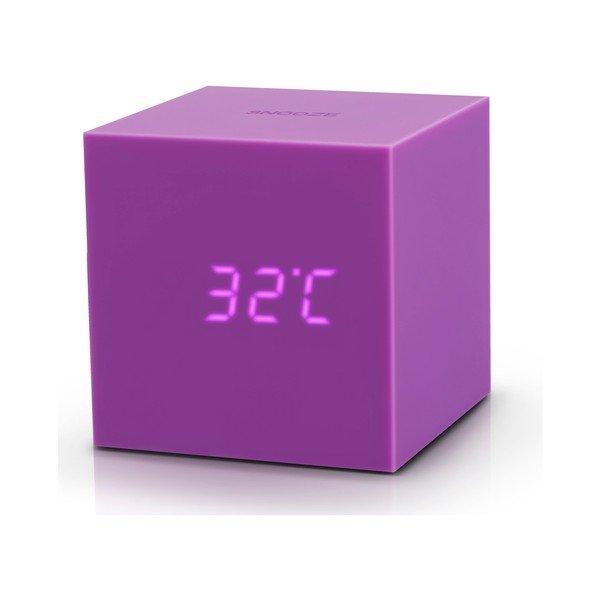 Ceas deșteptător cu LED Gingko Gravity Cube, mov-image-3
