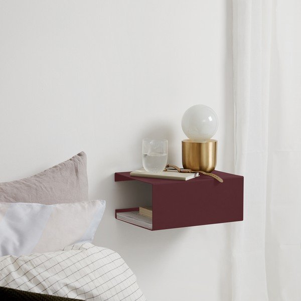 Raft burgundy etajat din oțel 35 cm – ReCollector-image-1