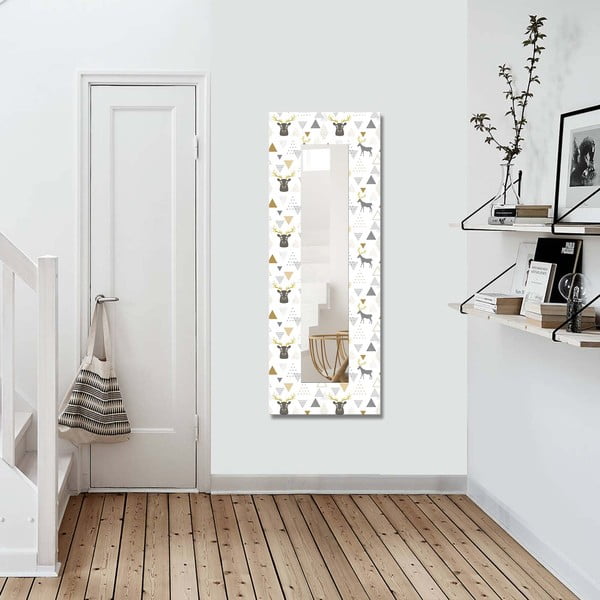 Oglindă de perete cu ramă din lemn 40x120 cm – Wallity-image-1
