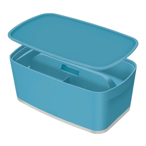 Cutie de depozitare albastră cu capac 32x19x13 cm MyBox – Leitz