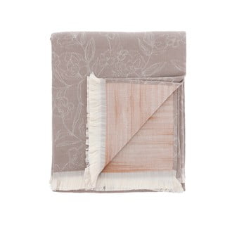 Pled din bumbac organic Södahl Organic Infinity, 130 x 170 cm, maro deschis