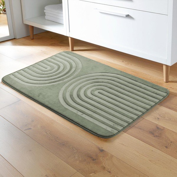 Covoraș de baie verde salvie 45x75 cm Allure – douceur d'intérieur-image-1