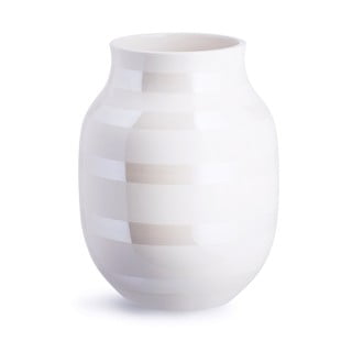 Vază din gresie Kähler Design Omaggio, înălțime 20 cm, alb
