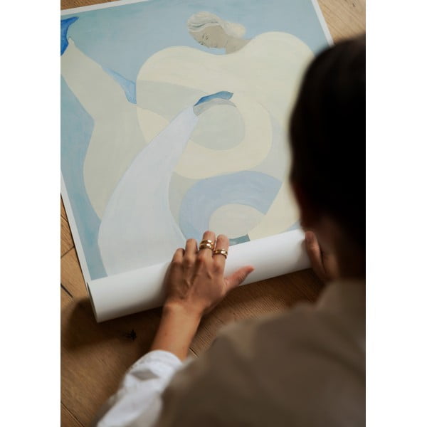 Poster 70x100 cm Hold You - Blue – Sofia Lind – The Poster Club-image-2