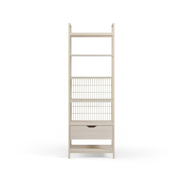 Bibliotecă crem din oțel 60x179,5x40 cm Amara – Marckeric-image-4