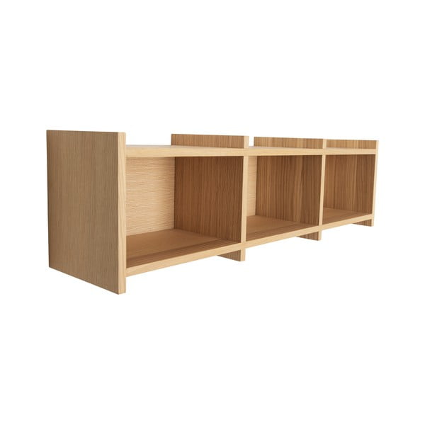 Raft în culoare naturală etajat cu aspect de lemn de stejar 80 cm Focal – Hübsch-image-3