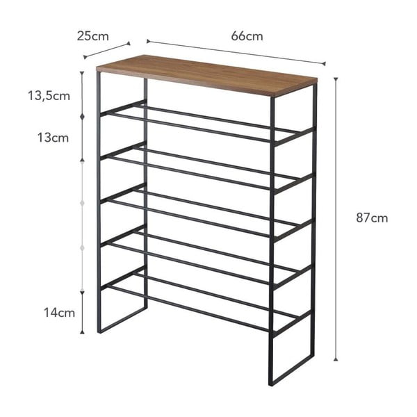 Pantofar negru din metal Tower – YAMAZAKI-image-4