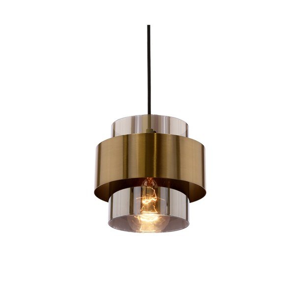 Lustră neagră cu abajur din sticlă ø 18 cm Spiega – Candellux Lighting-image-4