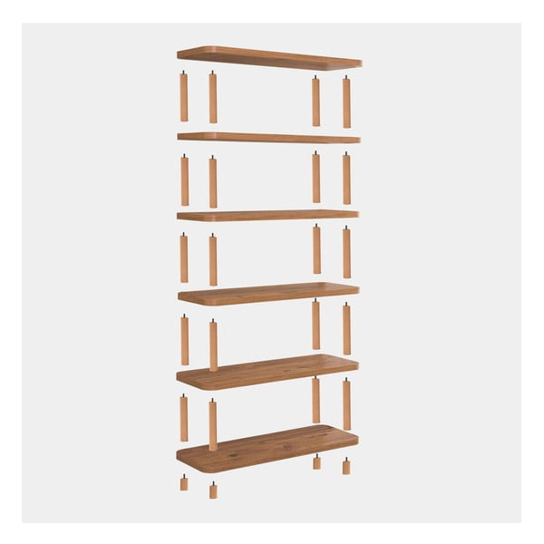 Bibliotecă cu aspect de lemn de pin 80x168,5 cm Step – Kalune Design-image-3