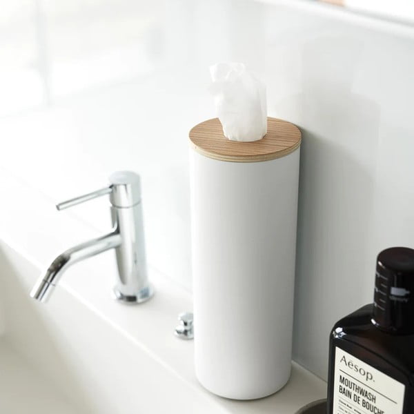 Suport pentru șervețele din metal alb Rin – YAMAZAKI-image-2