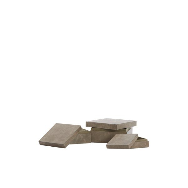 Cutii de depozitare din piele cu capac/decorative 3 buc. Kae – Light & Living-image-2