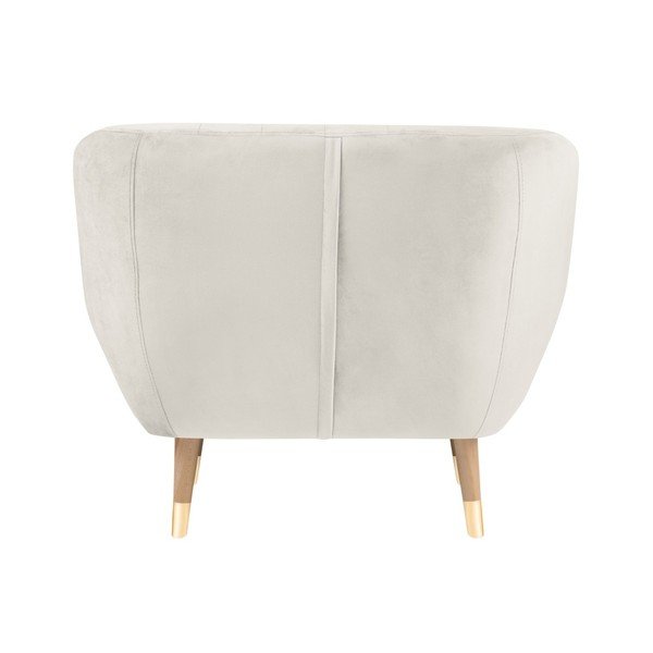 Fotoliu cu tapițerie din catifea Mazzini Sofas Benito, crem-image-4