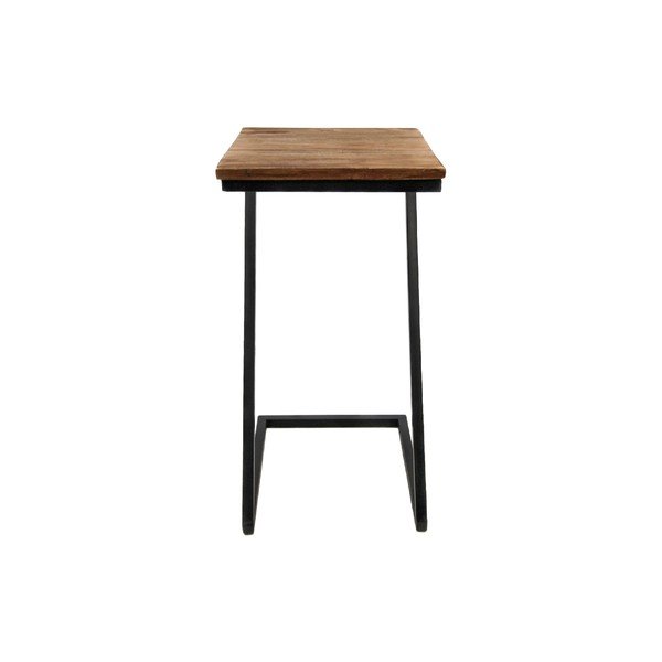 Masă tip consolă cu blat din lemn exotic HMS collection, înălțime 68 cm-image-3